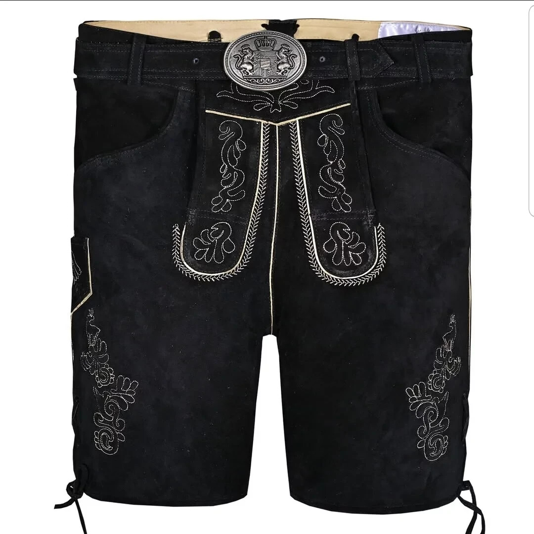 Oktoberfest Outfit Men Bavarian Leather Shorts Schut Traditional Men Lederhosen