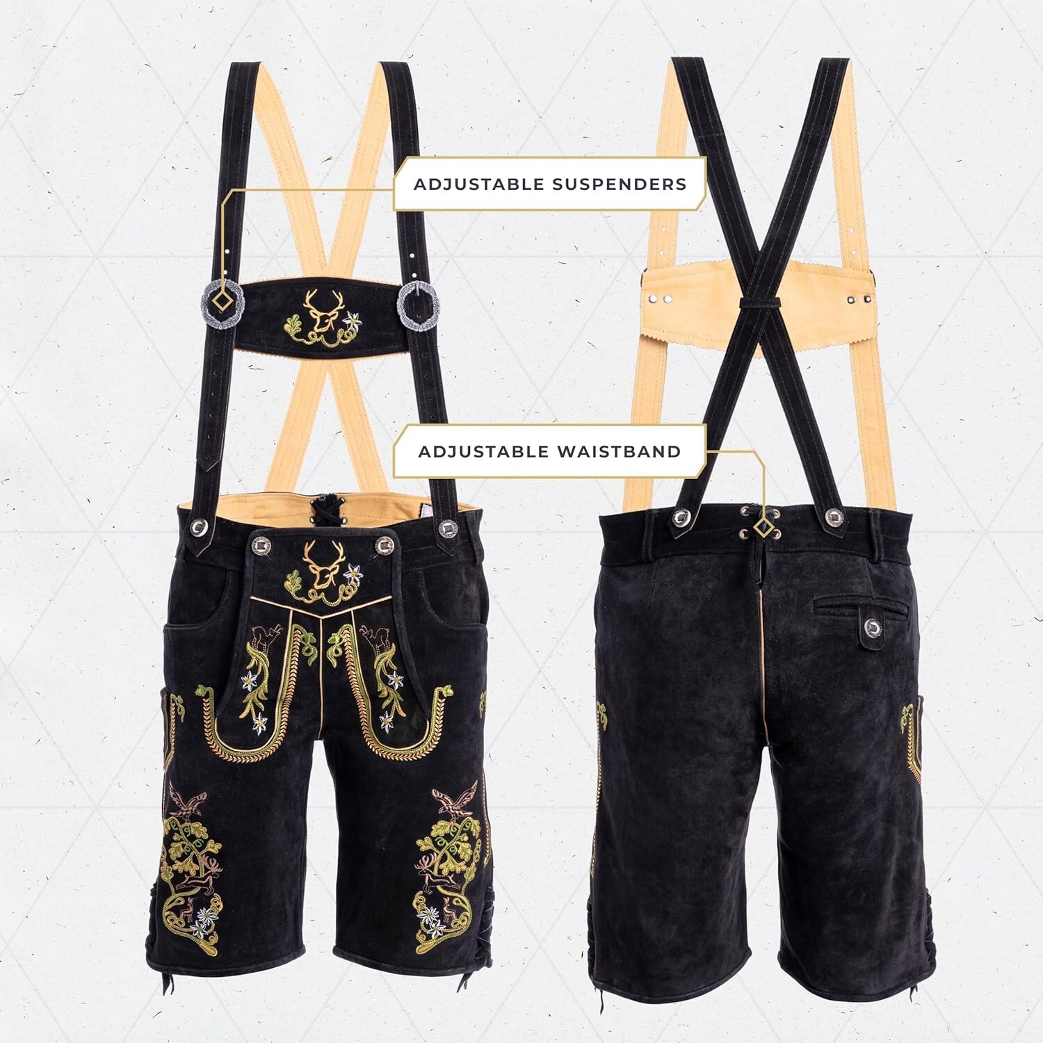 Traditional Light Brown Lederhosen – German Authenticity for Beer Festivals