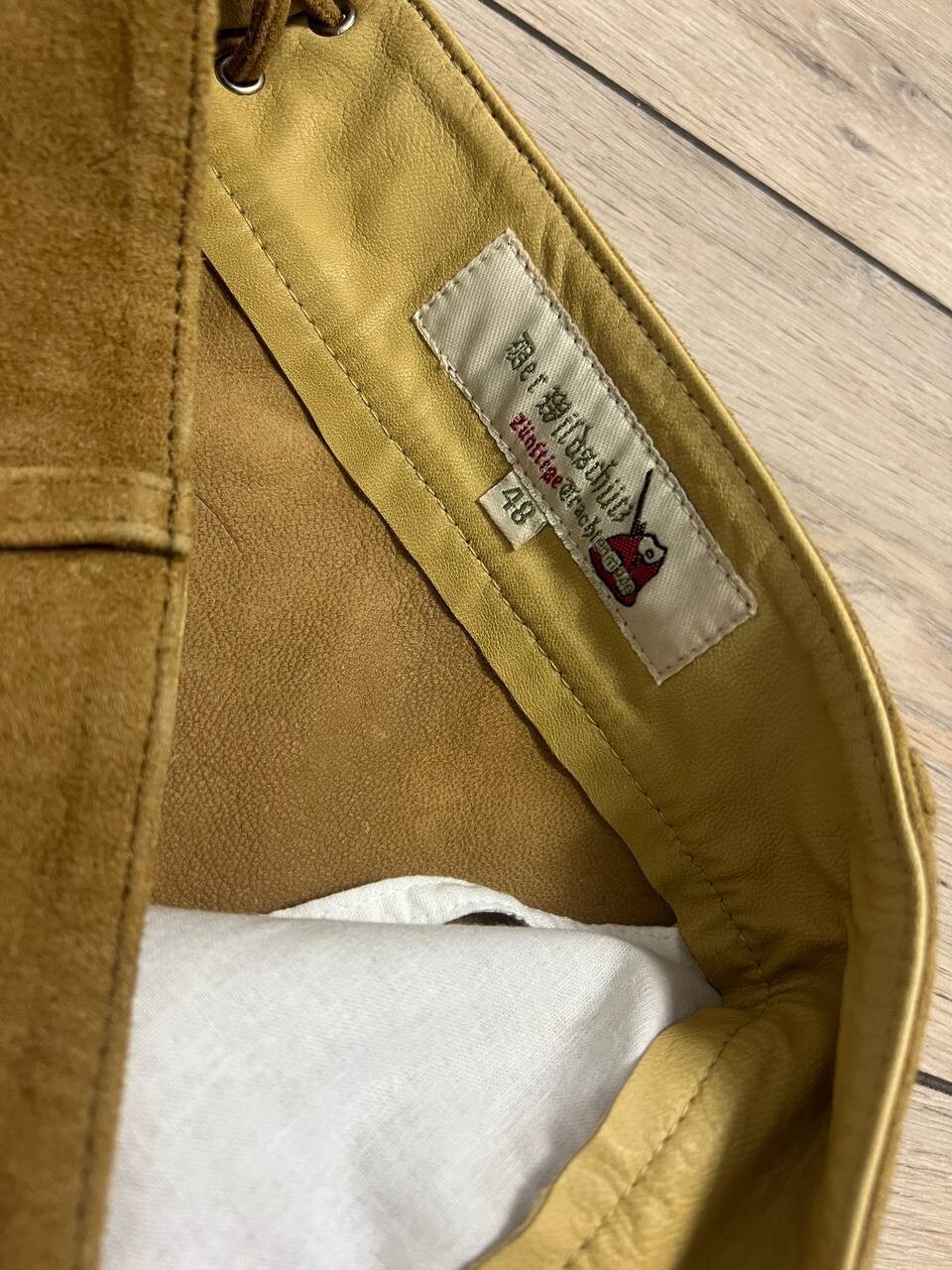 Men Der Wildschutz Leather Trachten Loden 3/4 pants Oktoberfest National 33×18