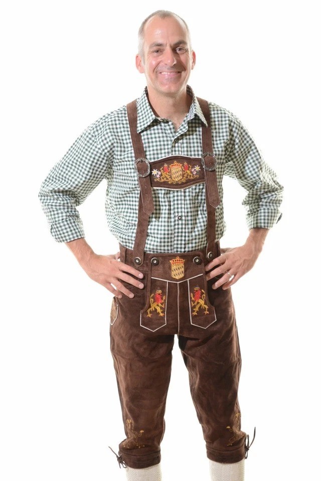 German Oktoberfest Lederhosen Costume German Outfit Tracht Bundhosen #BAYERN*