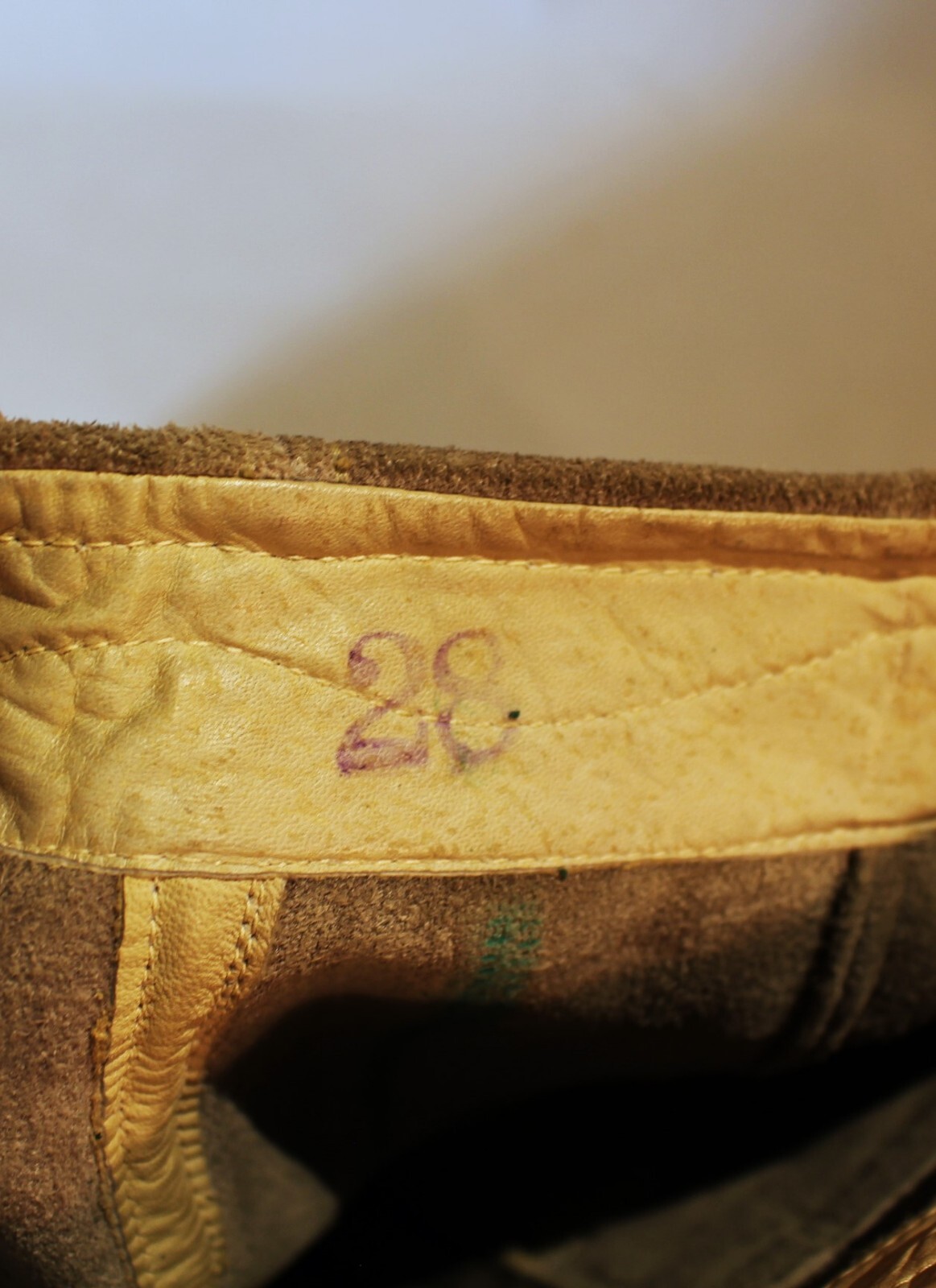 Pair Lightly Used German Lederhosen (28″ Waist) c. 1975