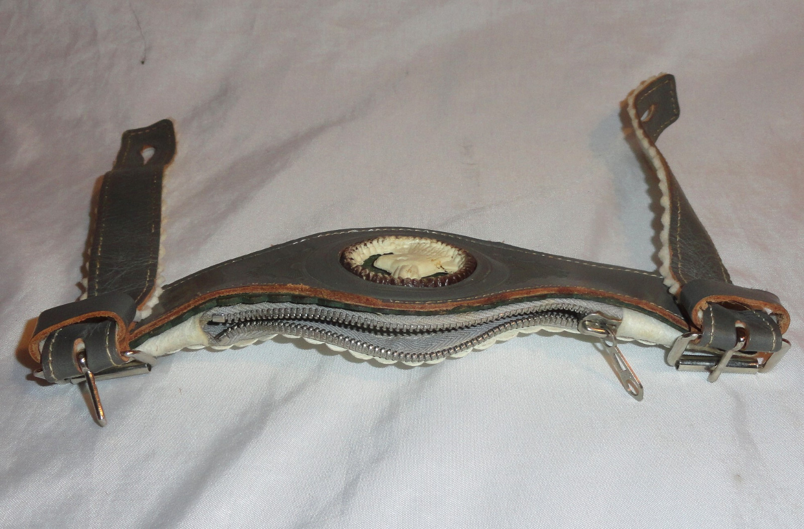 Vintage Raka German Size 10 Small Leather Suede Lederhosen Shorts & Suspenders