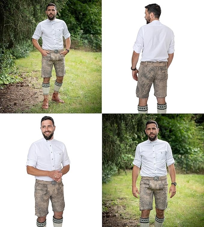 SCHONEBERGER TRACTEN Lederhosen Shorts Genuine BAVARIAN COUTURE SZ 33 NEW w TAG