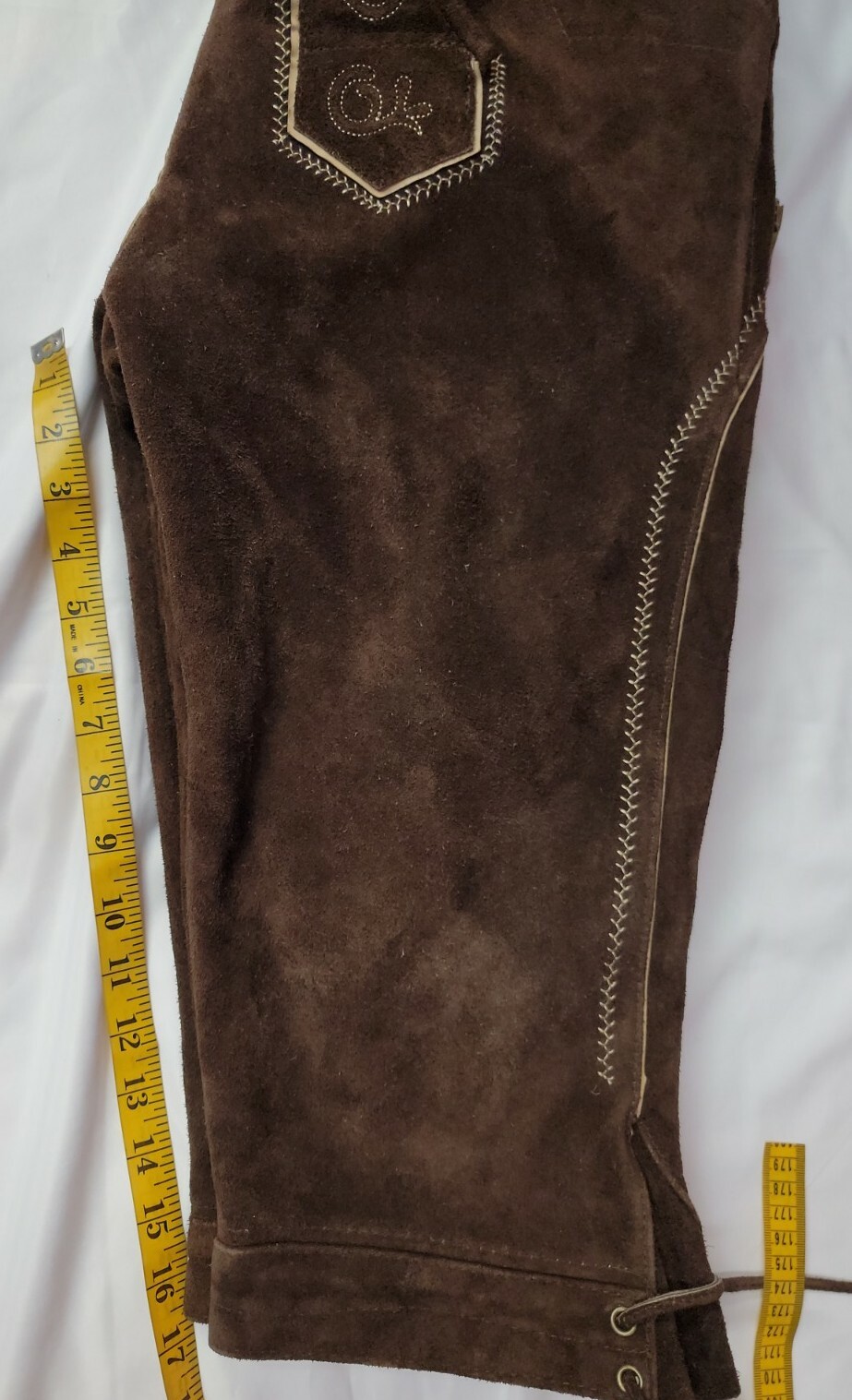 Lederhosen4U Men Genuine Leather Authentic German Lederhosen Dark brown 50 #C3