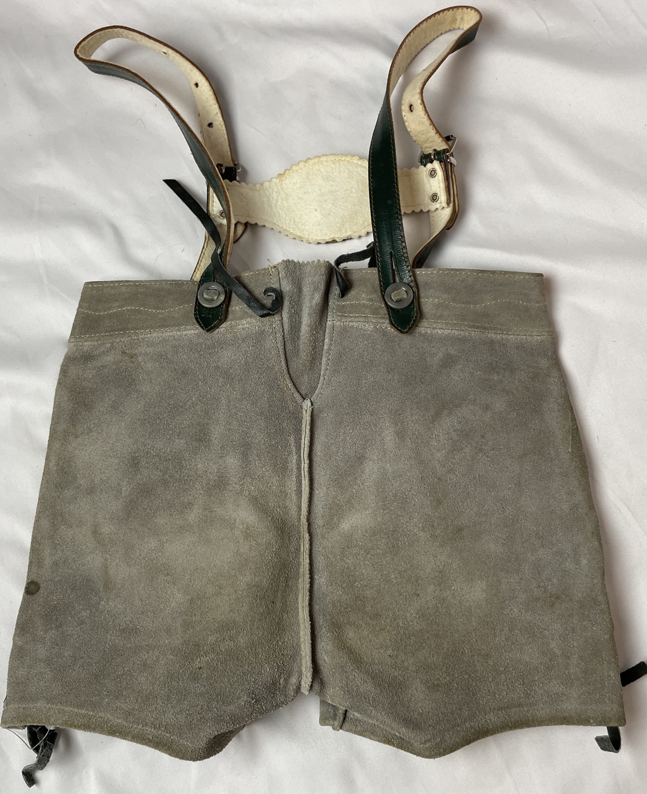 Lederhosen German Child Shorts Authentic Vintage Suede Leather Size 2 Oktoberfes