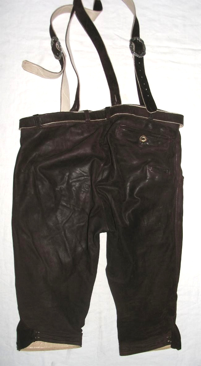 Sauspeckige! Men’s Knickerbockers/Traditional Costume Leather Pants IN Dark