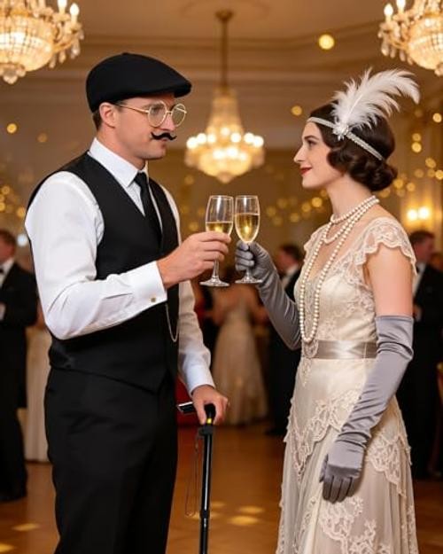1920s Mens Costume Roaring 20s Costumes For Men Detective 4X-Large Black
