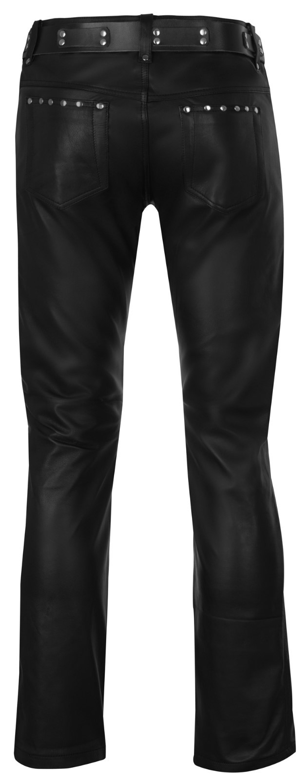 Lederhosen designer leather jeans with button fly black leather new leather pants
