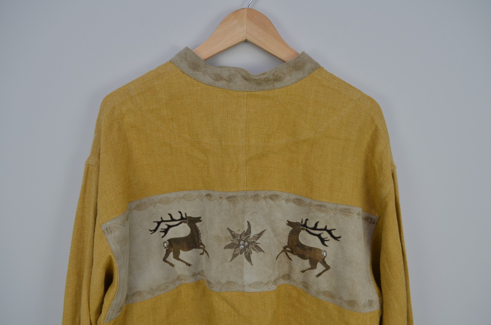 Vintage Meindl Traditional Bavarian Austrian Trachten Linen Shirt Size?