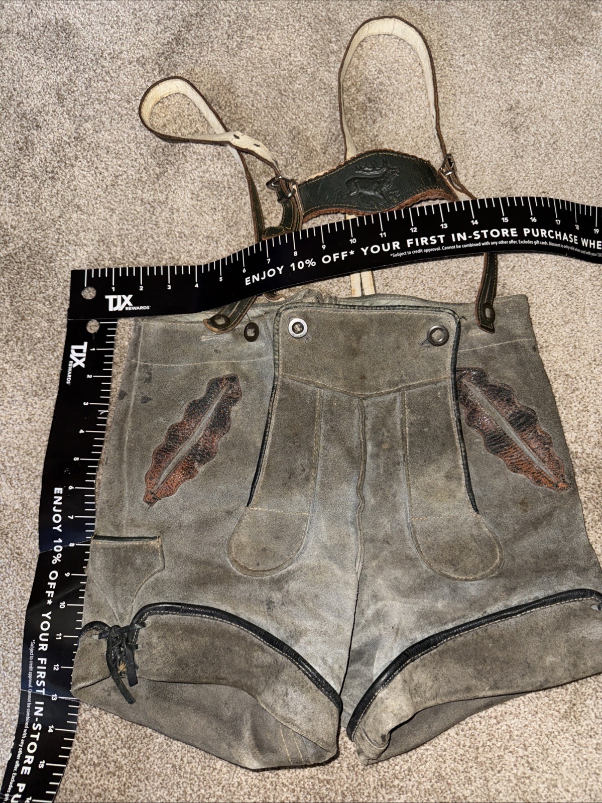 suede And Leather Authentic German Lederhosen Adult 10-VTG
