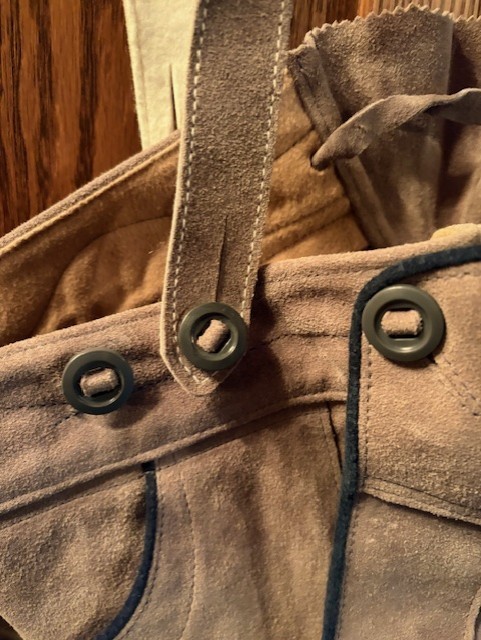 Vintage Lederhosen from Germany with beautiful carved deer Size 46