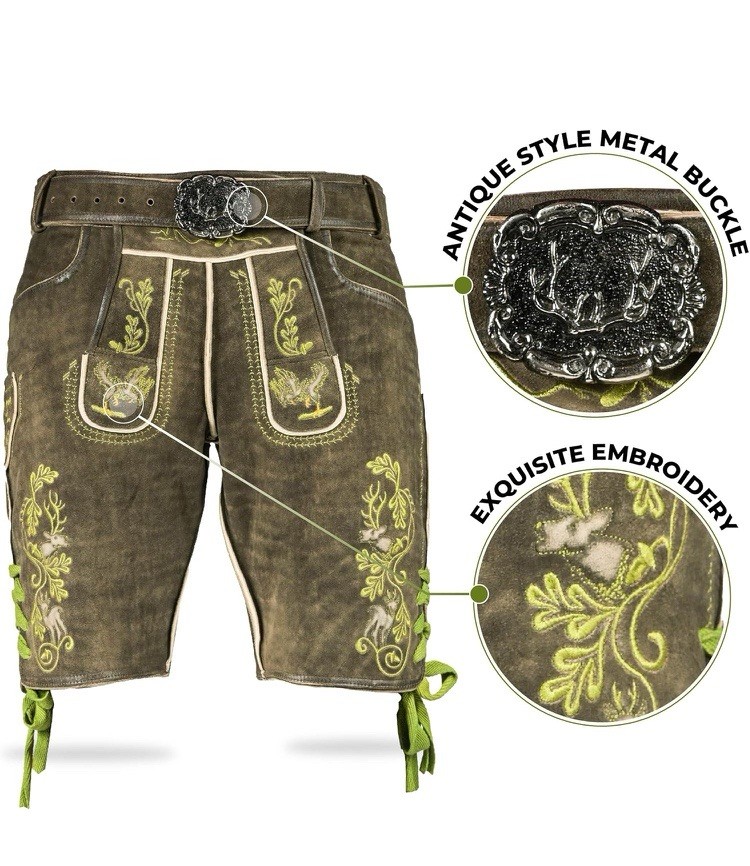 AlpsOak Mens Lederhosen