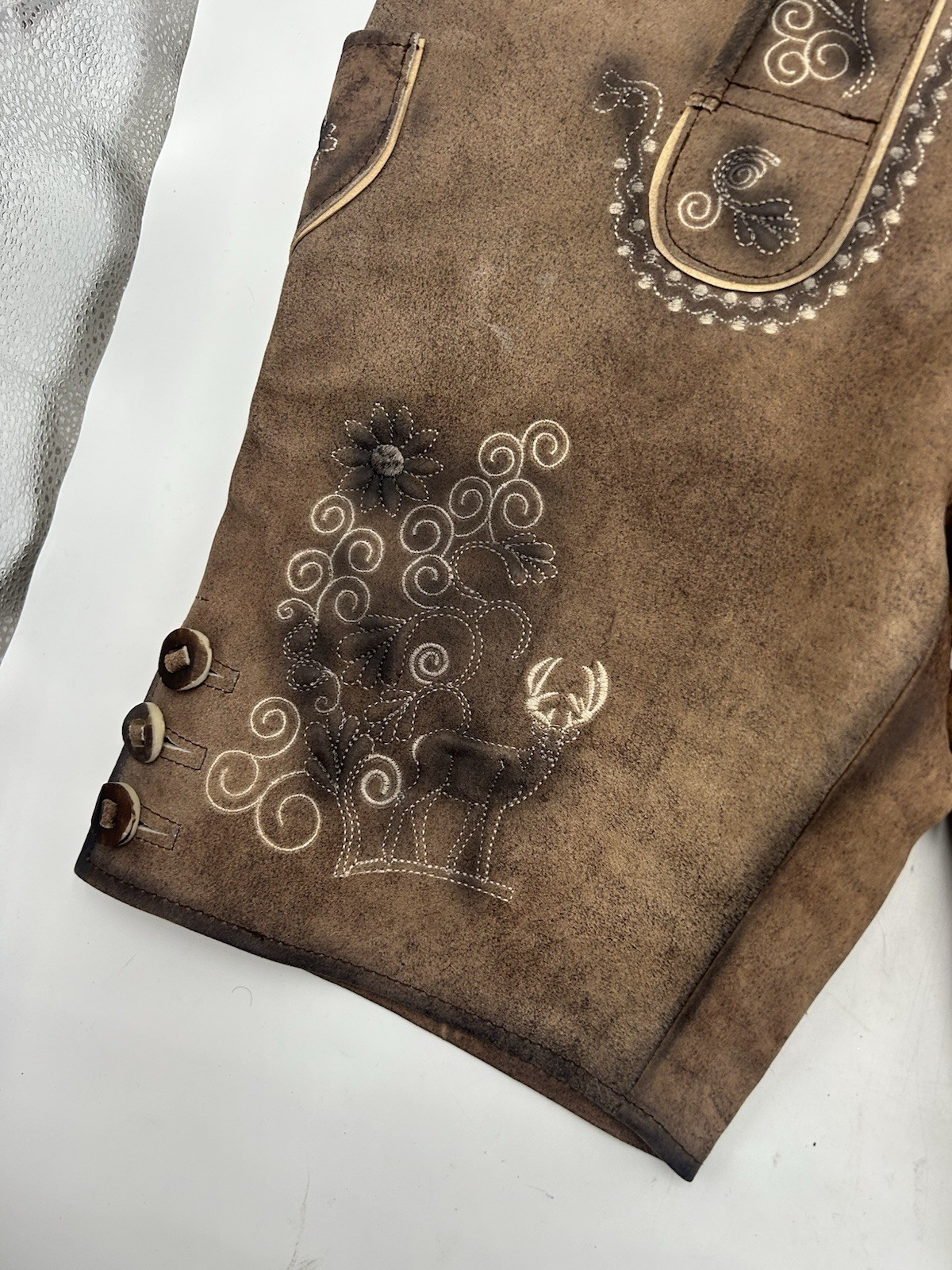 Lederhosen Store Mens Oktoberfest Lederhosen Genuine German Leather Shorts SZ 46