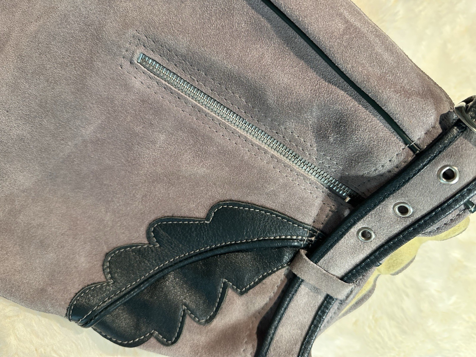 Leather Lederhosen Embroidered Traditional Size 43 Very Nice