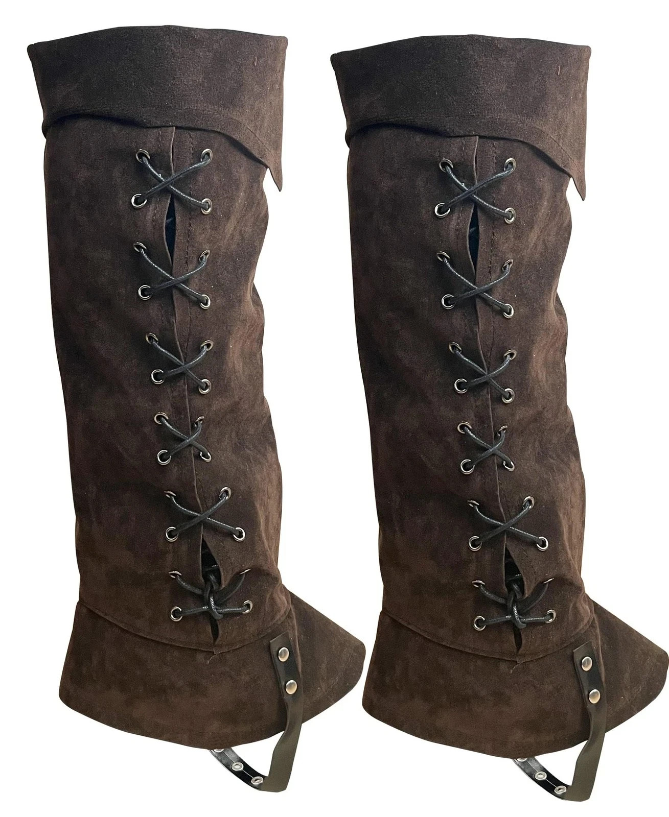 Pirate Boots Cover Knee High Steampunk Boots Faux Leather Medieval Pirate Boo…