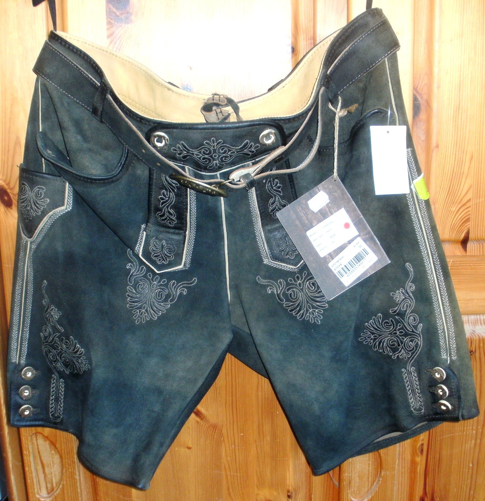 New traditional Lederhosen Country Maddox Ammersee smoke with belt NP 199 €, size 60