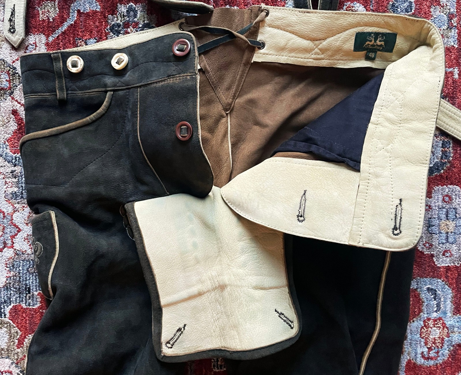 Genuine Lederhosen – Wiesnkonig – Bought In Germany – Size 32 (USA) 48 (GERM)