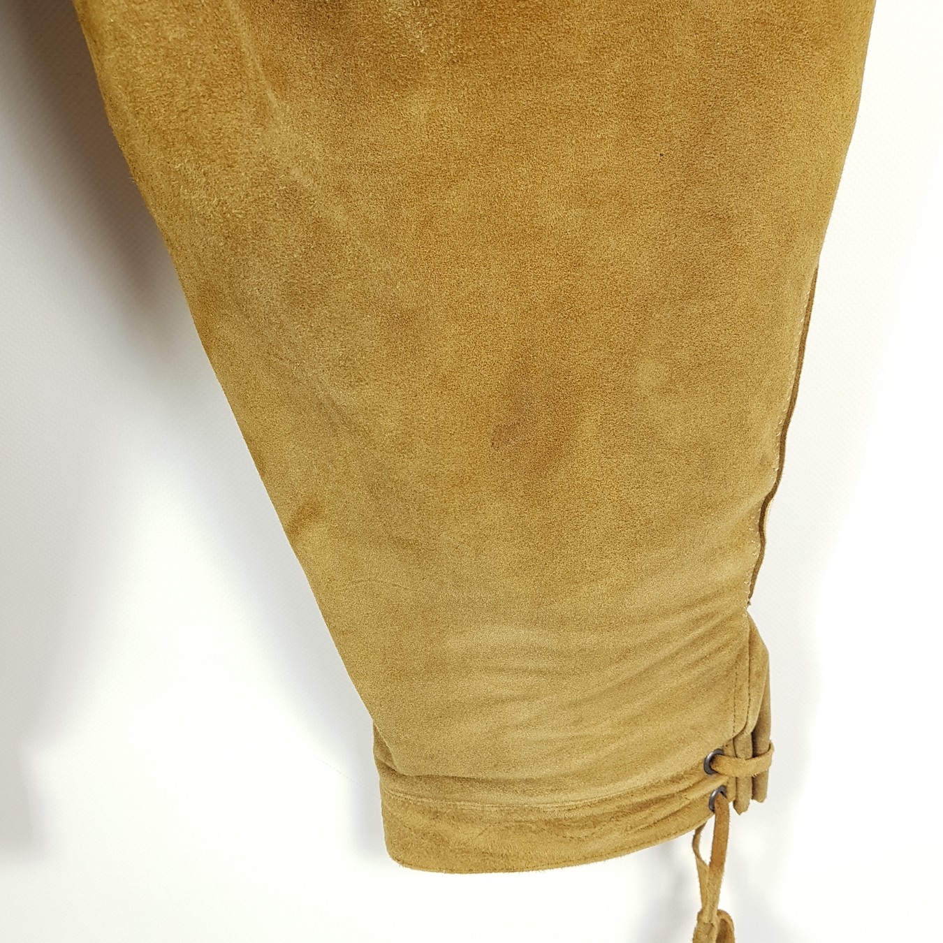 Meindl Lederhosen Mens Size 46 Brown Knee High Suede Pants Embroidered Costume