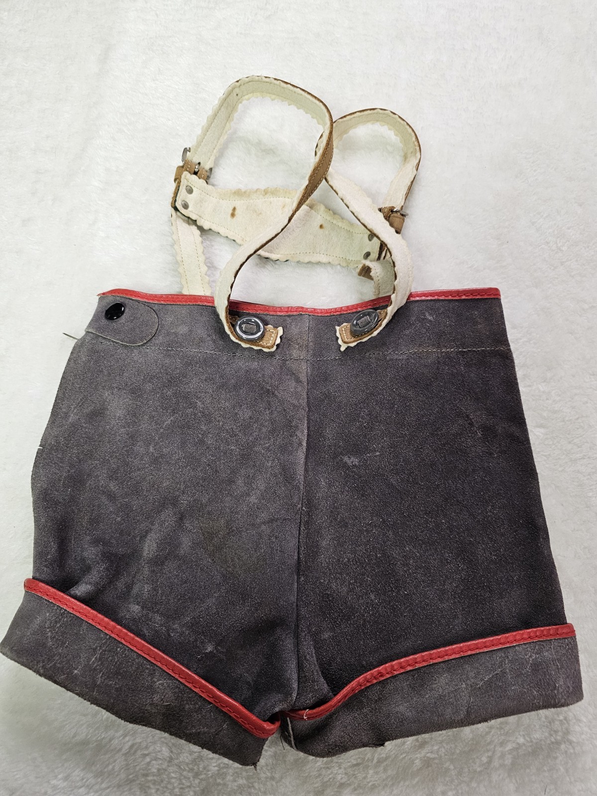 Vintage 1950s Lederhosen Child Size German Leather Shorts