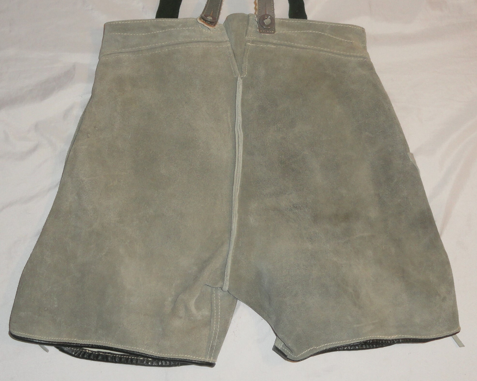 Vintage Raka German Size 12 Small Leather Suede Lederhosen Shorts & Suspenders