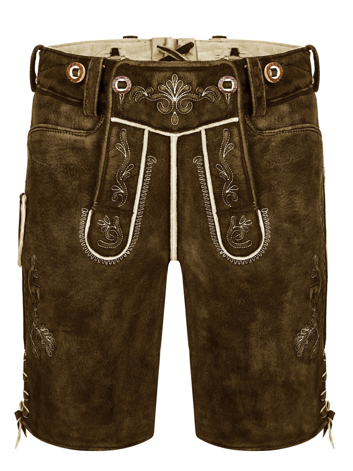 Men’s Bavarian Tratchen Lederhosen Pant German Oktoberfest Suede Leather Pants