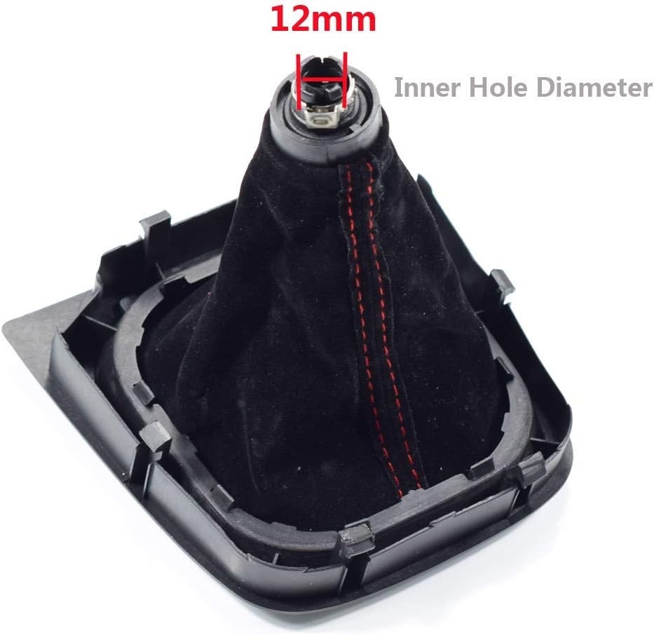 6 Speed Shift Knob Boot Cover Suede Leather for VW Golf 5 6 MK5 MK6 R32 GTI