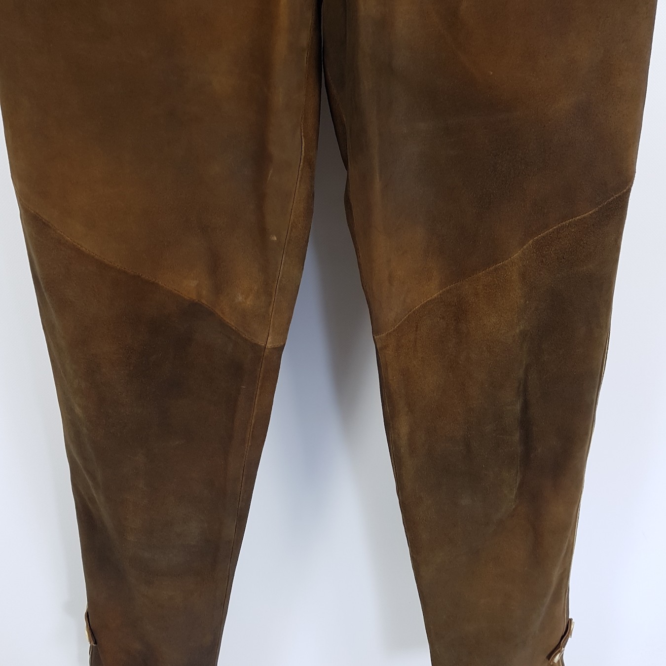 Spieth & Wensky Lederhosen Mens Sz 48 Brown Straight Pants Long Costume Leather