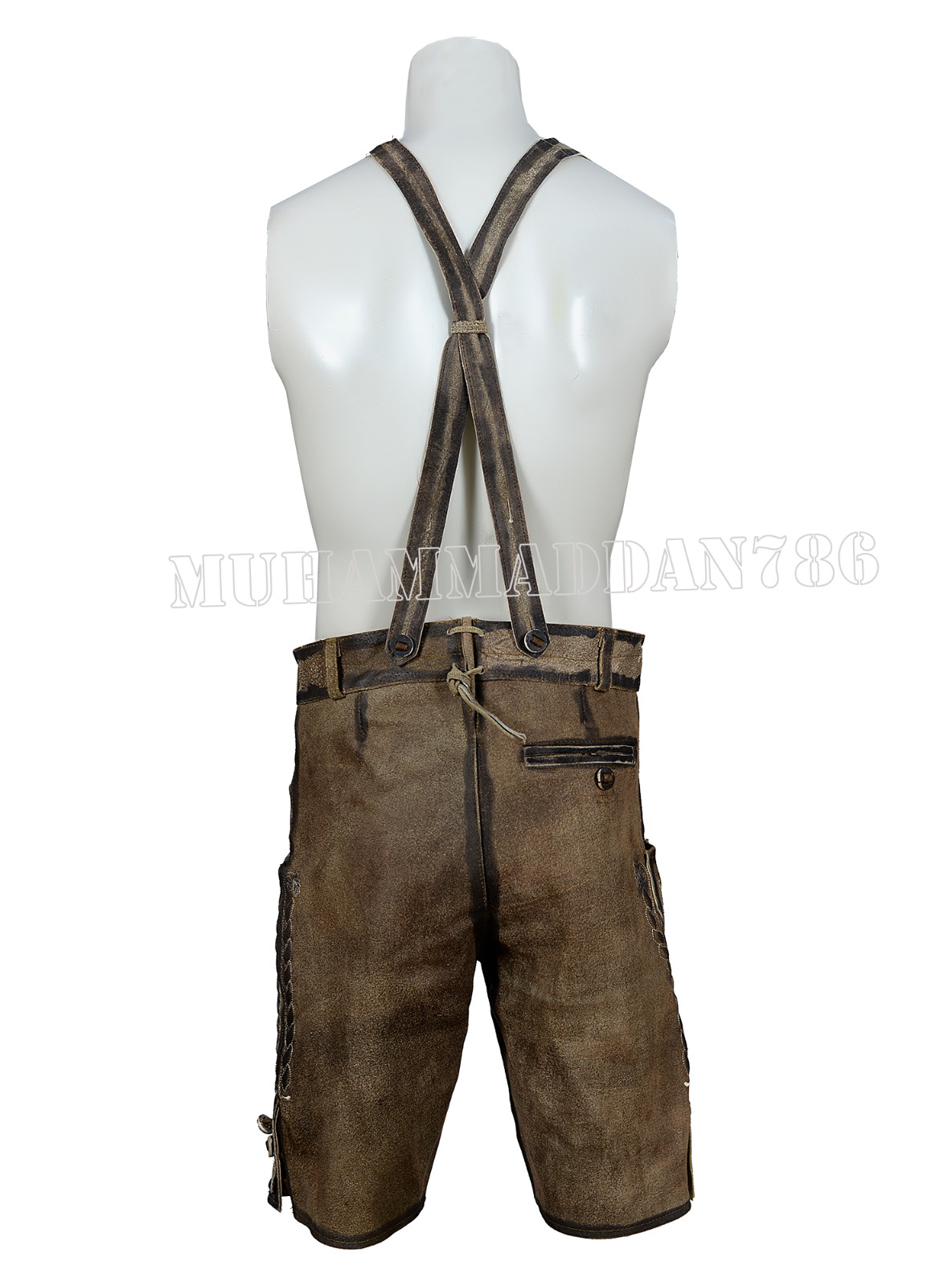 Men Oktoberfest Lederhosen Shorts Handmade Bavarian Bundhosen hosen for sale