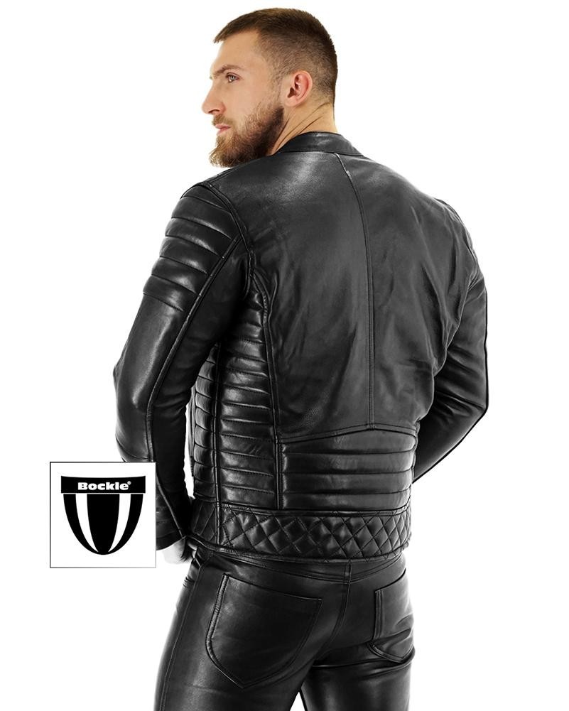 Bockle® Lederjacke Straight Zip echte Lederjacke Lamm Leder Butterweich Sexy