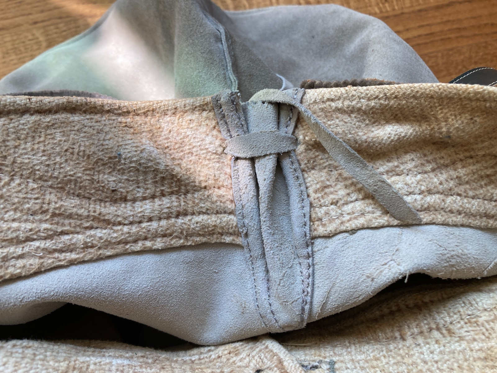 Lederhosen Boys size. Vintage Gray Leather