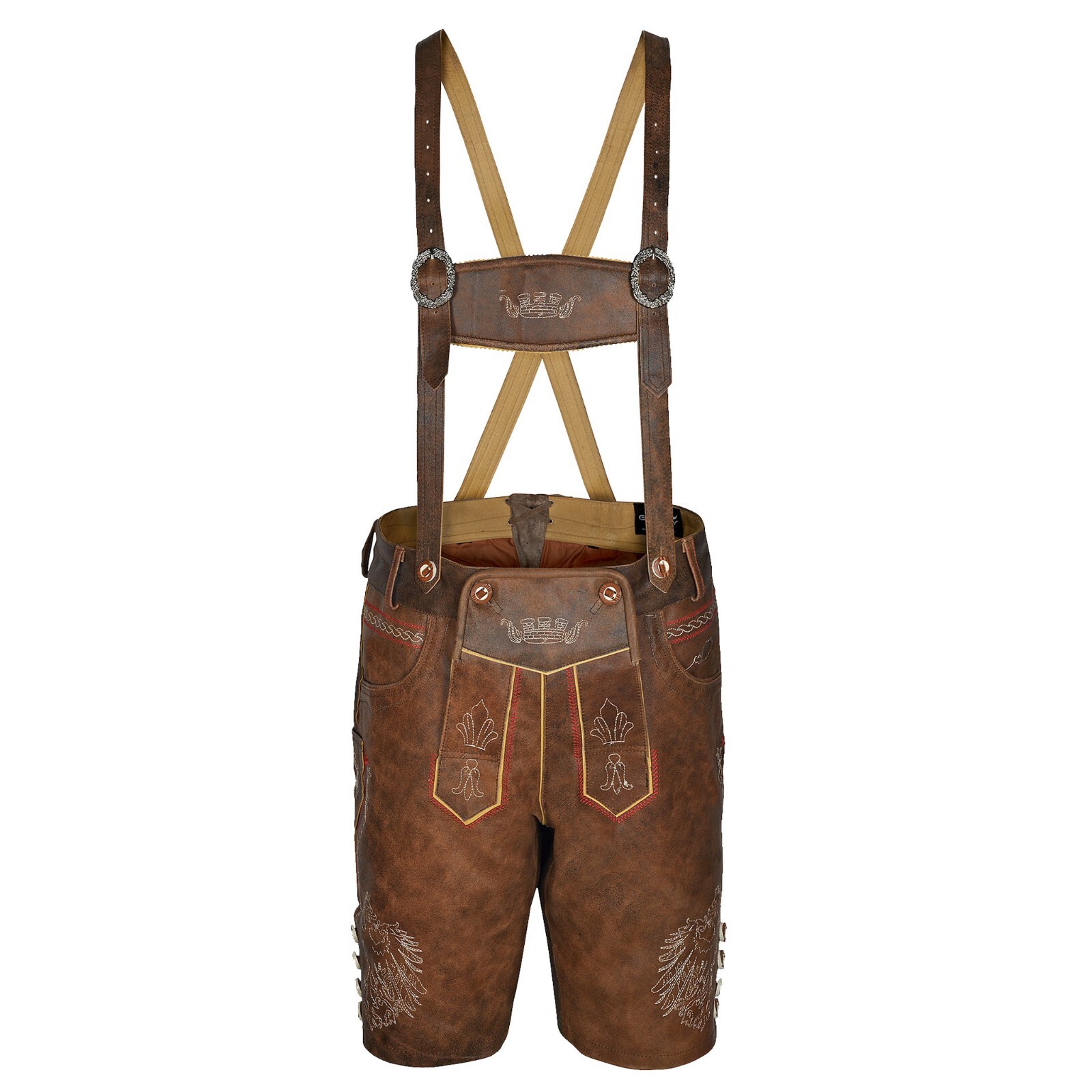 Authentic Lederhosen Antiqued Klose Leather Short Trachten Oktoberfest Costume