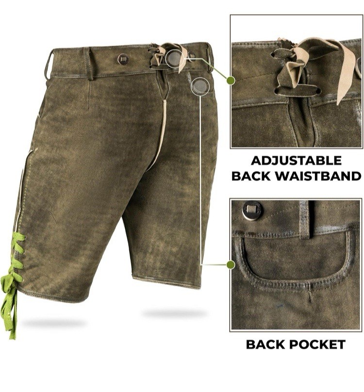 AlpsOak Mens Lederhosen