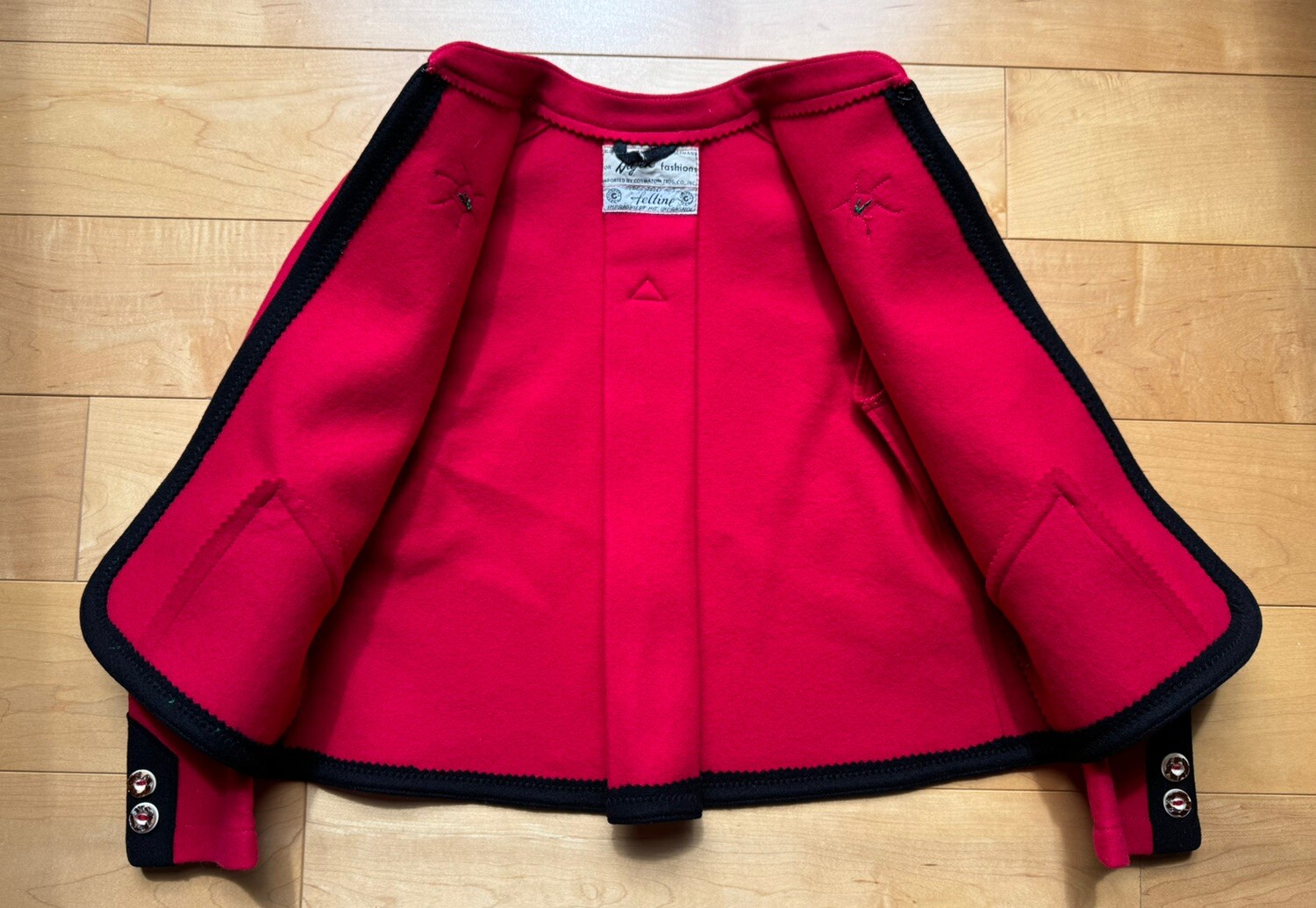 Vintage Child’s Oktoberfest Traditional Lederhosen Wool Jacket, West Germany