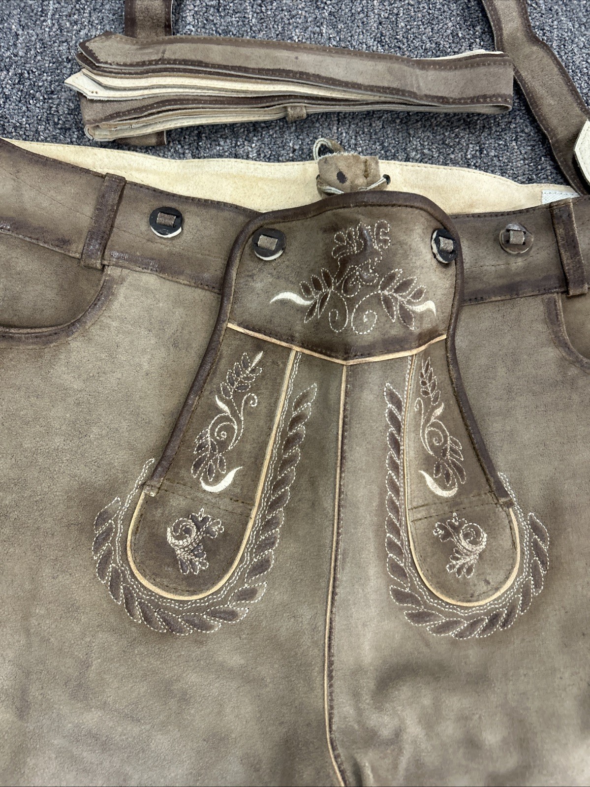 lederhosen Store men leather Shorts Bavarian Classic 58 EU 41-42 Uk/US