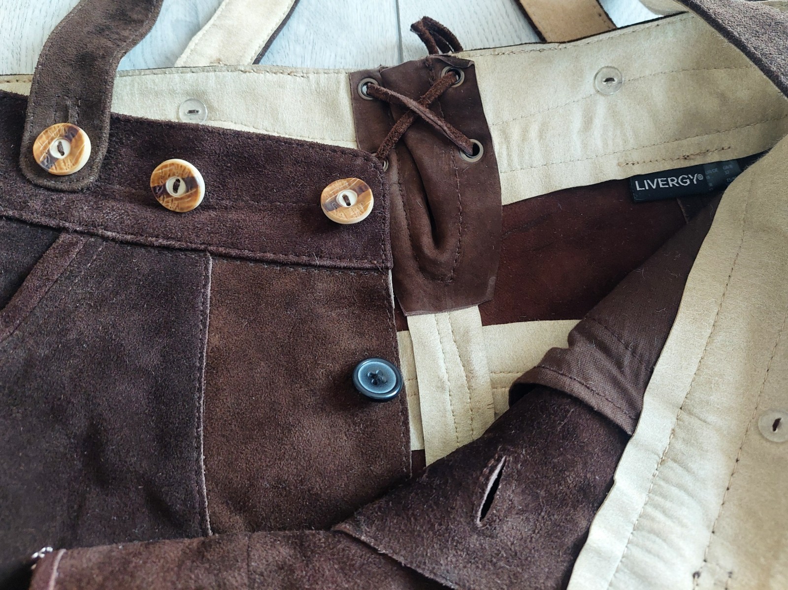 Bavarian Lederhosen LIVERGY, Shorts Leather, size EU 48, US – M , used, Pakistan