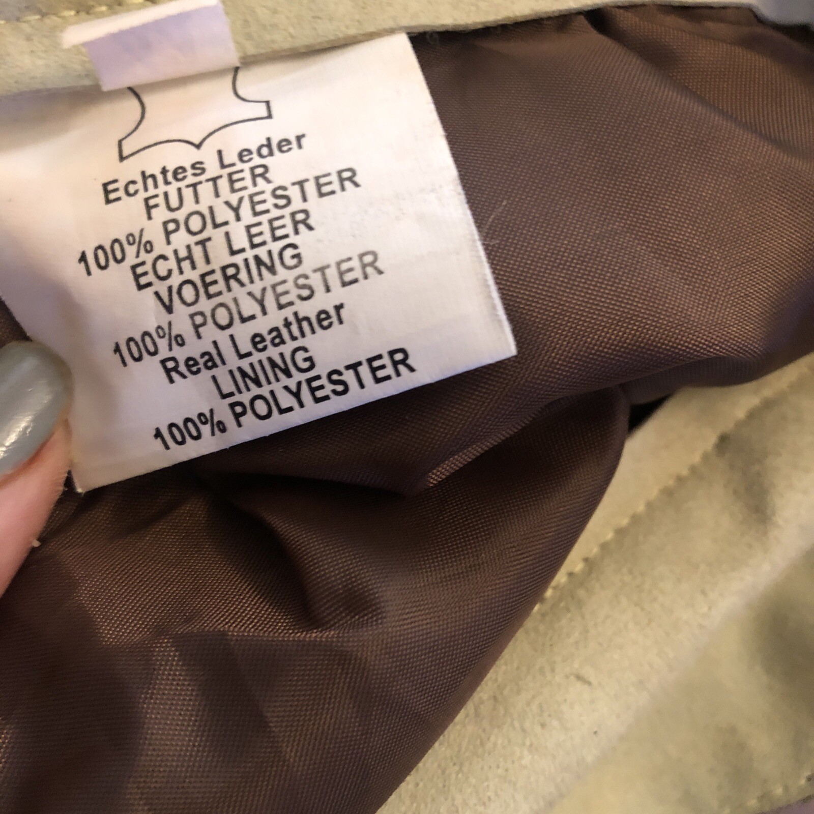 Echoes Order Futter Real Leather With Lining Size 44 With Pockets With Embrodry