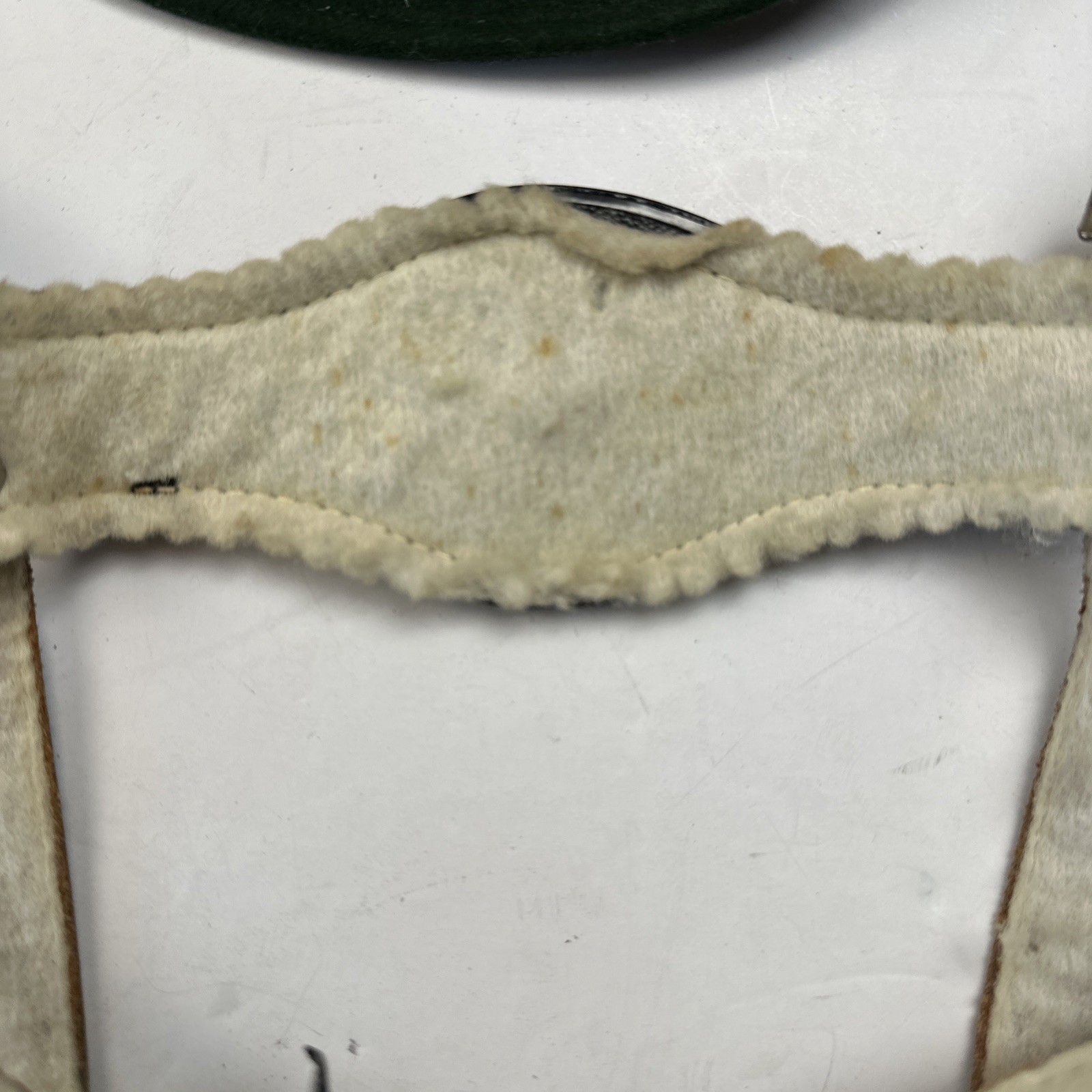 Traditional Boy’s German Lederhosen 24″ Waist Line With Hat and Pins Leather VTG