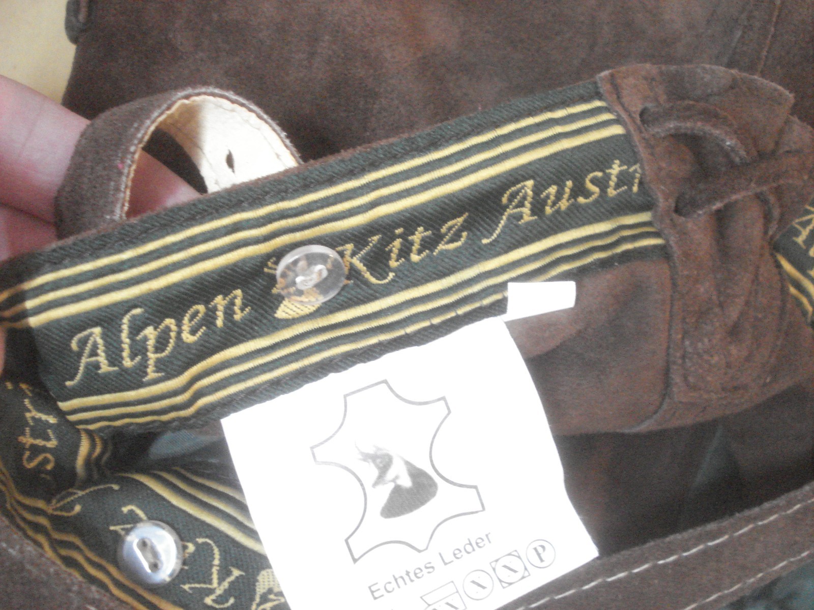 Alpen Kitz Austrian Made Lederhosen, Childrens S (waist 20″) Never Worn!