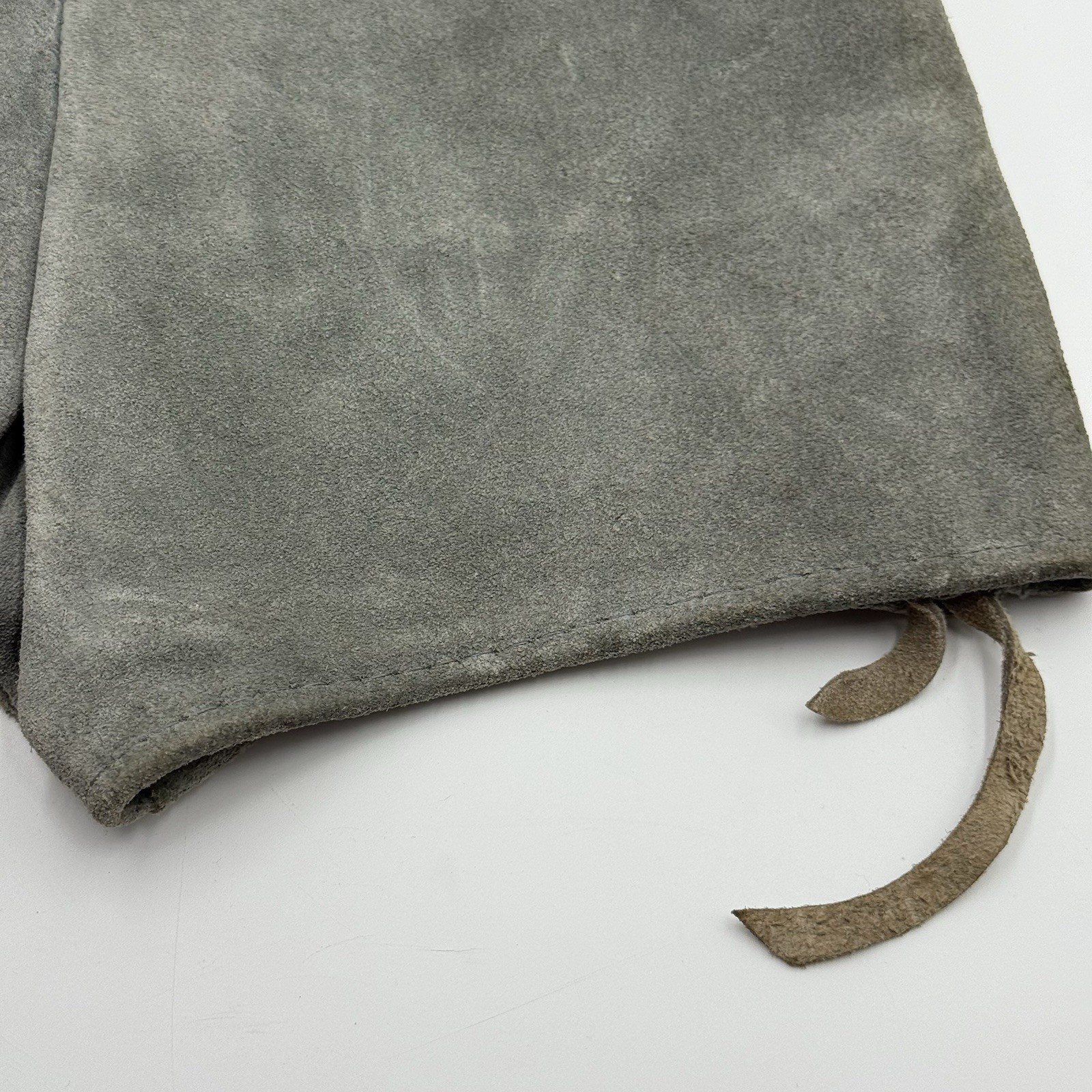 Lederhosen German Leather Suede Vintage Childs Green Grey Shorts Breeches
