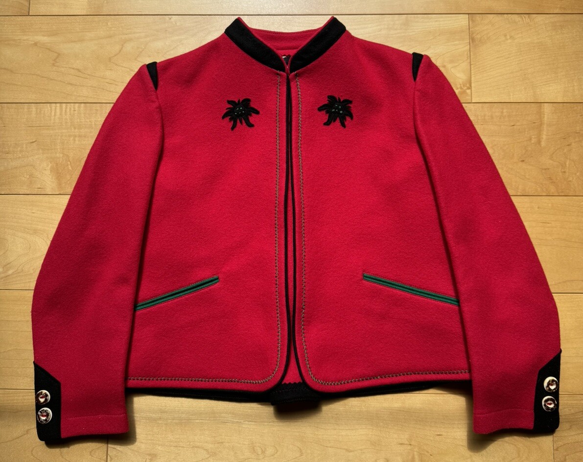 Vintage Child’s Oktoberfest Traditional Lederhosen Wool Jacket, West Germany