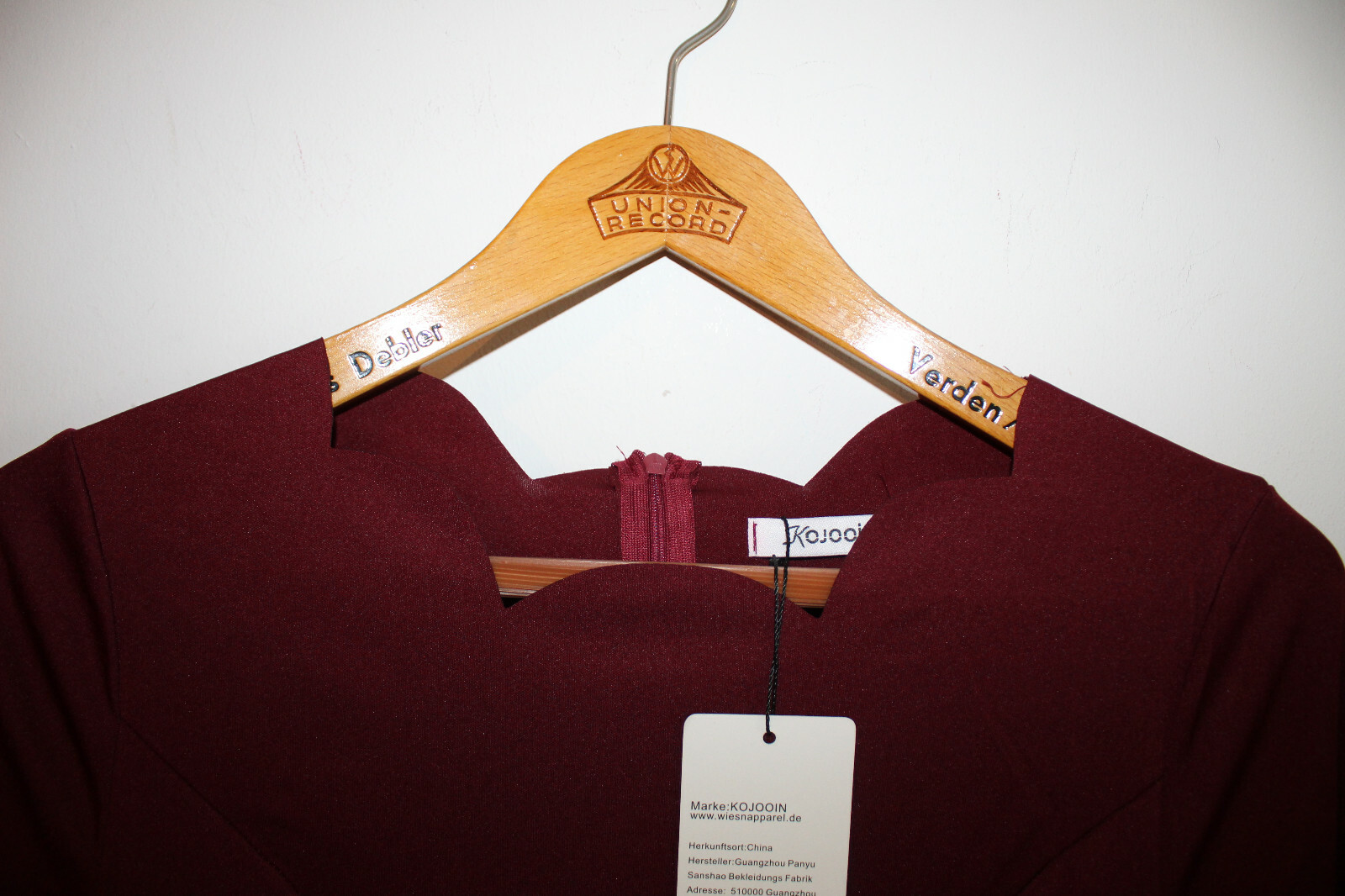 Women’s dress, Kojooin size S, red, 3/4 sleeve (F680-R38)