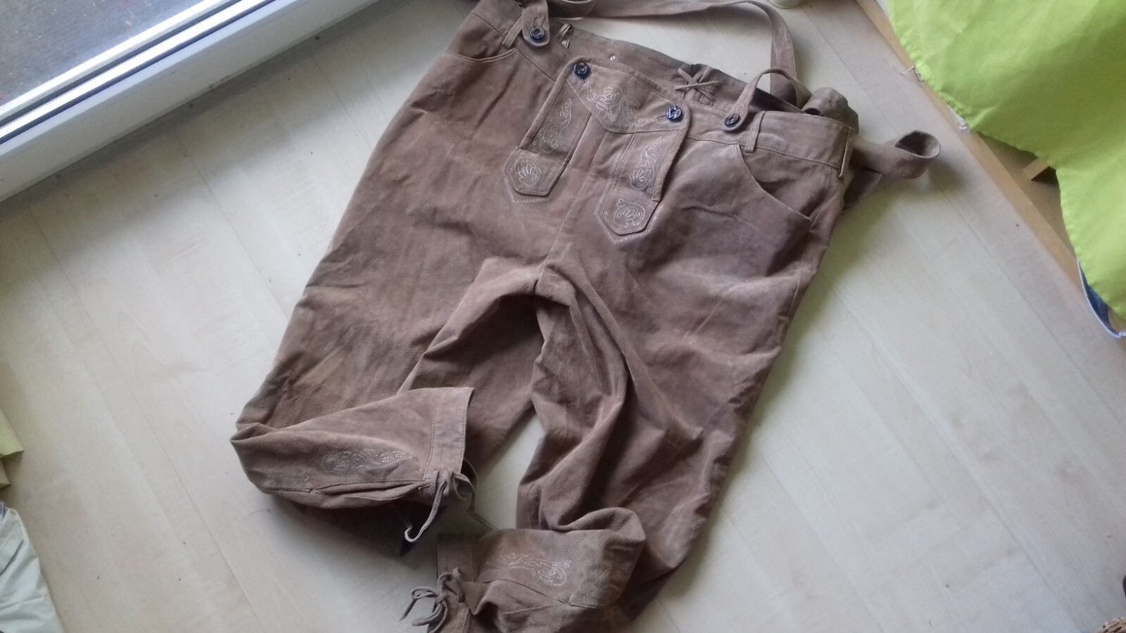 NATURAL LIFE costume-country house-3/4-lederhosen-straps-knickerbocker D58 mint Oktoberfest