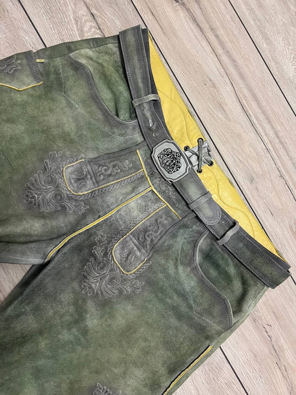 Men’s Hammerschmid leather National Loden Trachten shorts 41×11 in Oktoberfest