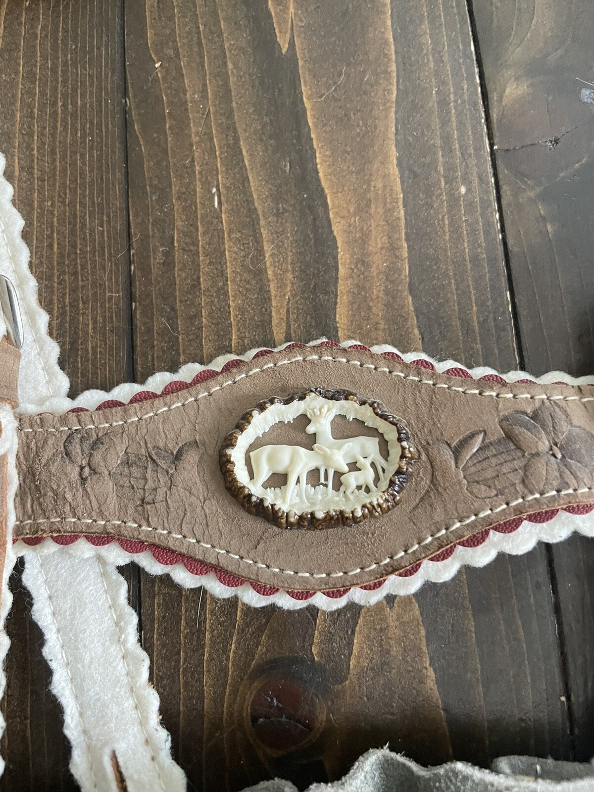 Lederhosen German Child Shorts Authentic Vintage Suede Leather Size 2 Oktoberfes