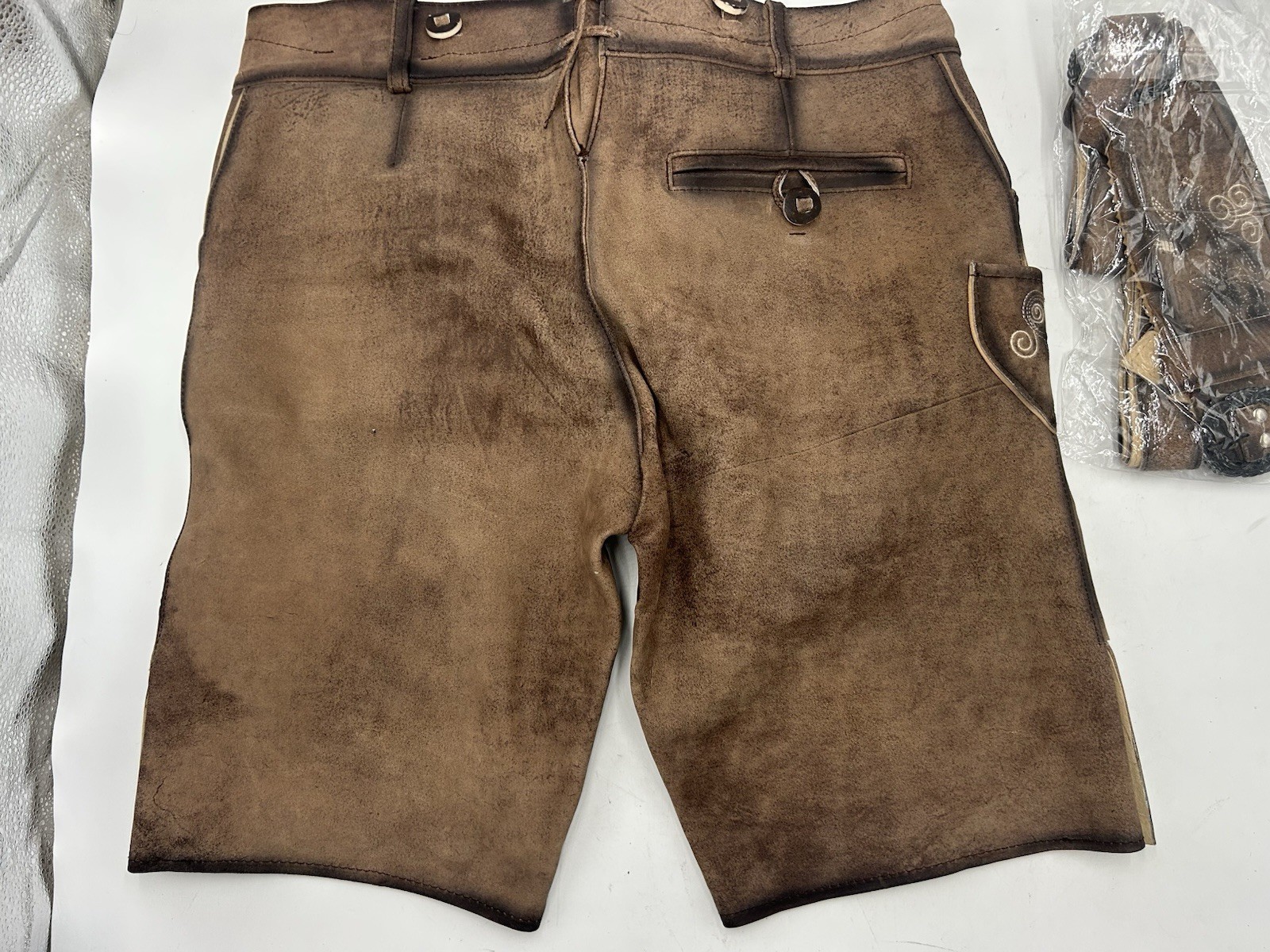 Lederhosen Store Mens Oktoberfest Lederhosen Genuine German Leather Shorts SZ 46