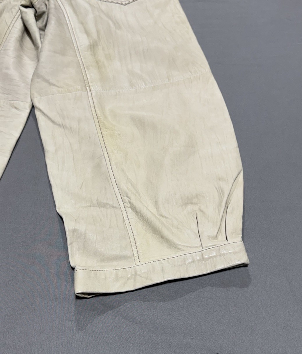 On Stage Denmark Leather Lederhosen Cream Size 38 Soft Authentic Bavarian