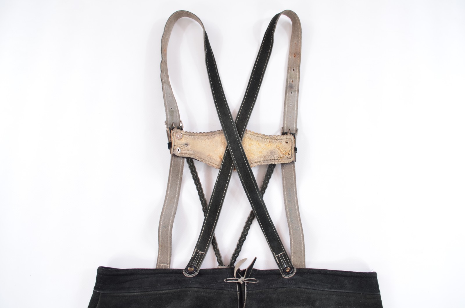 Vintage HandMade Bavarian Lederhosen Leather Pants Men’s sz US ~ W38 / EUR ~ XXL