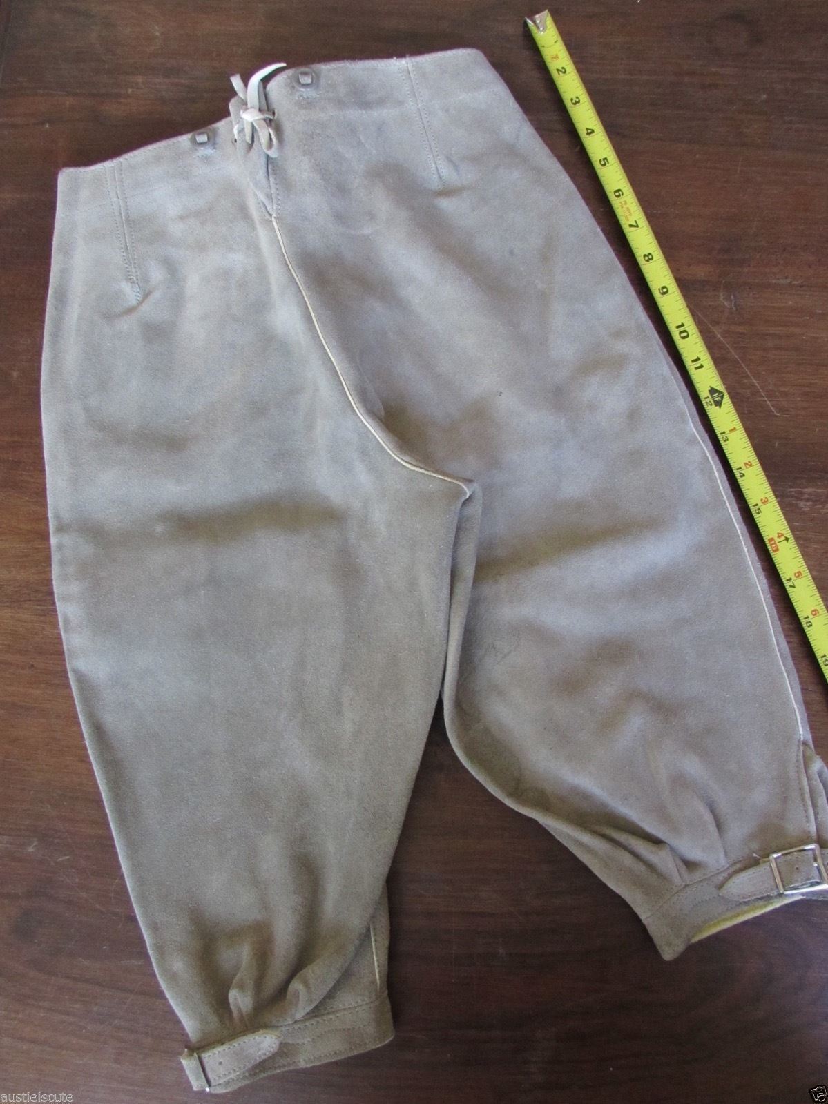 Leather Suede Vintage German Lederhosen Kniebund Small Adult or Child size