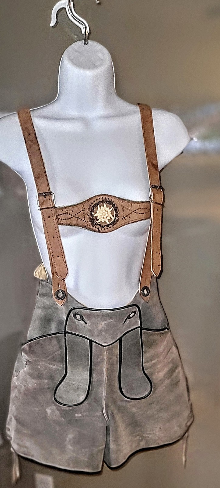 Vintage 1950s Germany Lederhosen & Wool Loden Jacket