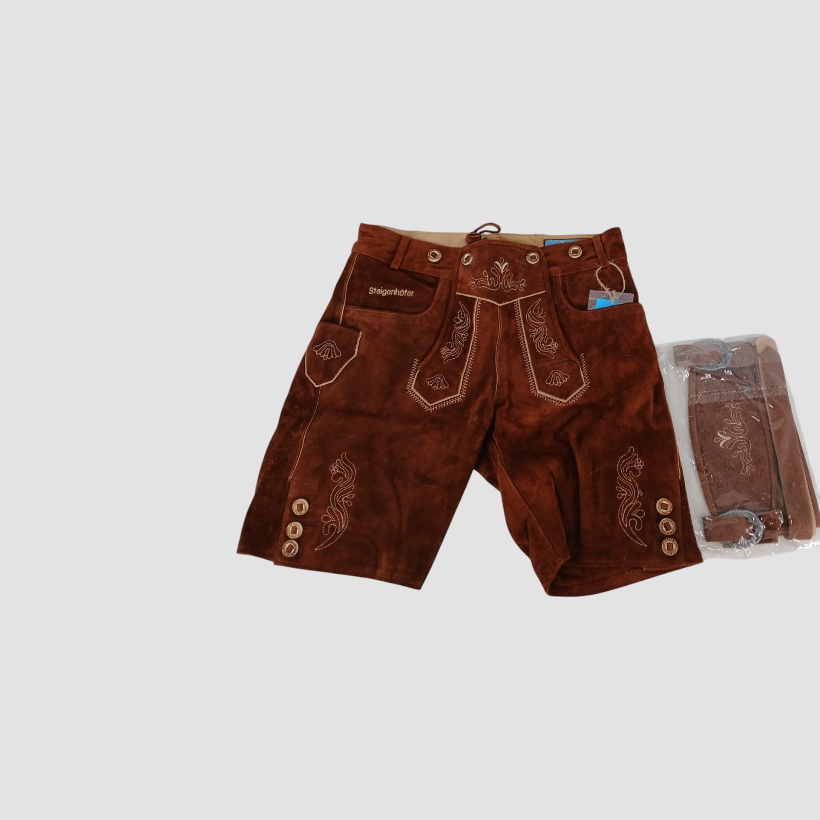 Steigenhofer Men’s Bavarian Lederhosen Oktoberfest Shorts Size 32″
